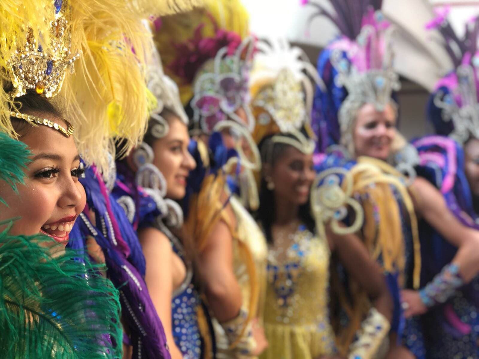 Dancers lined up